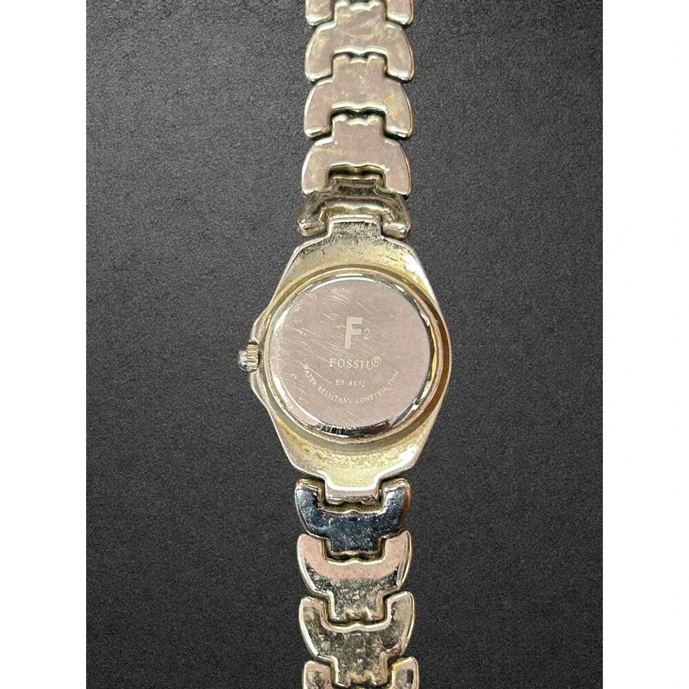 Vintage Fossil Ladies Quartz Watch Blue Dial FOR PARTS / Needs Battery
